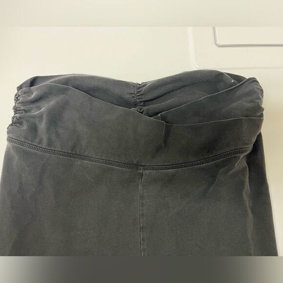 Aerie Washed Black Crossover Ruched Bootcut Yoga Pant SZ Medium Long Tall - Picture 4 of 4